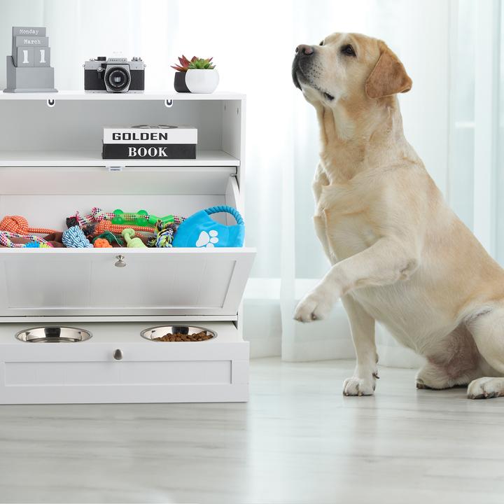 Actual product image Relaxdays Dog food cabinet
