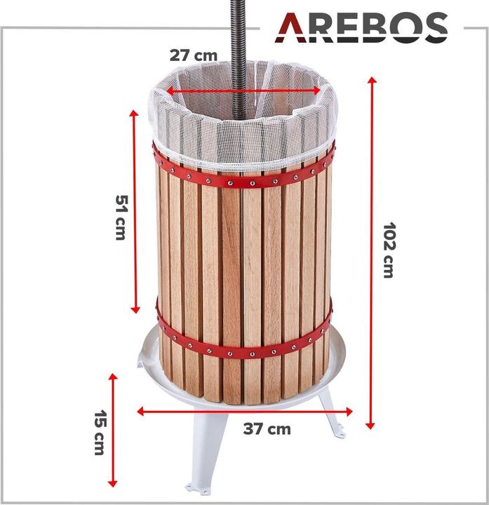 Image du produit Arebos Presse à fruits (Fiche CH)