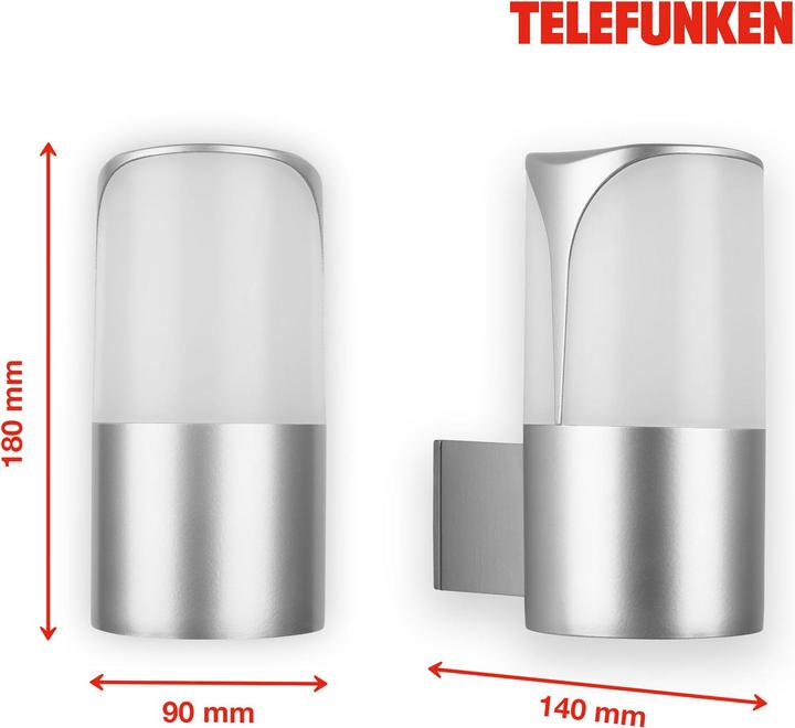Immagine prodotto Telefunken Luce da esterno, argento, 1xE27 escl. (E27)