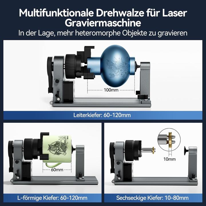 Actual product image Woxcker Laser-Rotationswalze für Gravurmaschinen