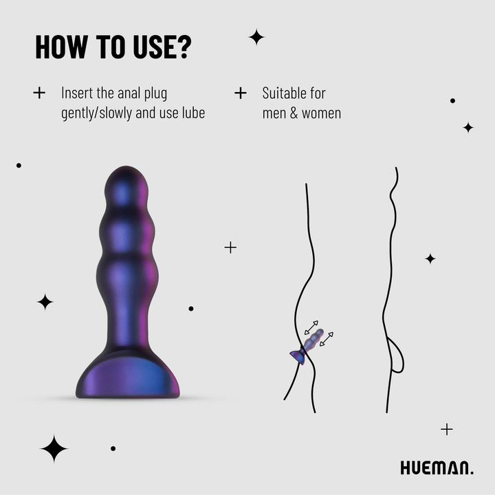 Actual product image Hueman Space Invader vibrating anal plug