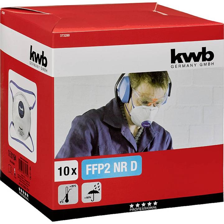 Produktbild kwb 373280 Feinstaubmaske ohne Ventil 10 St. (FFP2, 10 x)