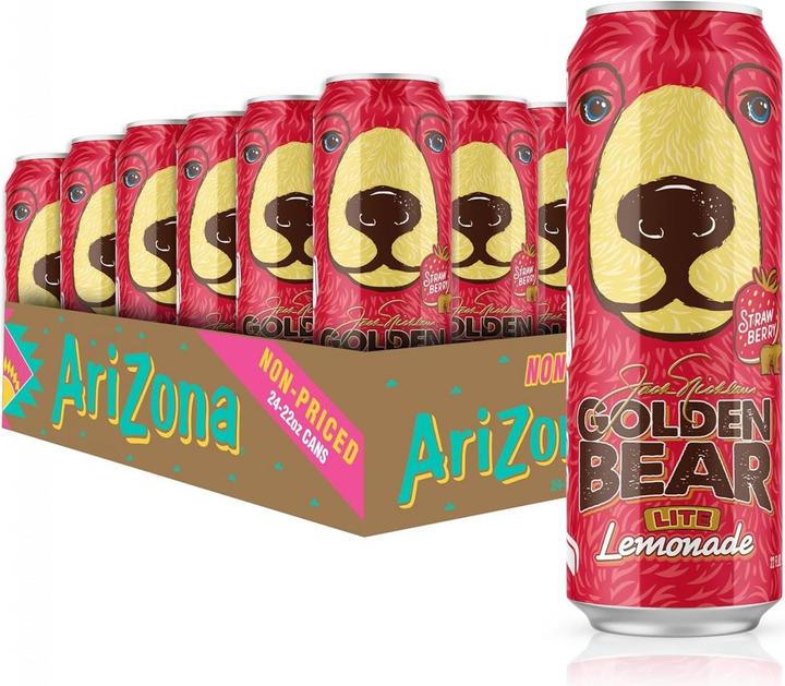 Immagine prodotto AriZona Scatola di limonata dell'orso d'oro STRAWBERRY (24 x 68 cl)