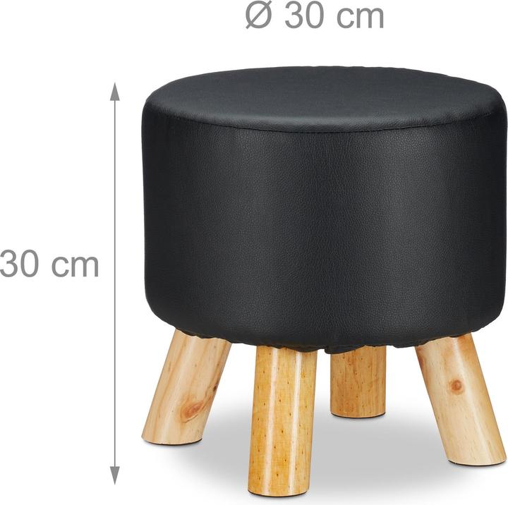 Actual product image Relaxdays Faux Footstool