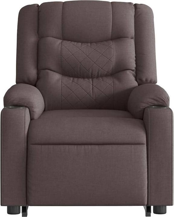 Actual product image VidaXL Electric massage chair with stand-up aid dark brown fabric