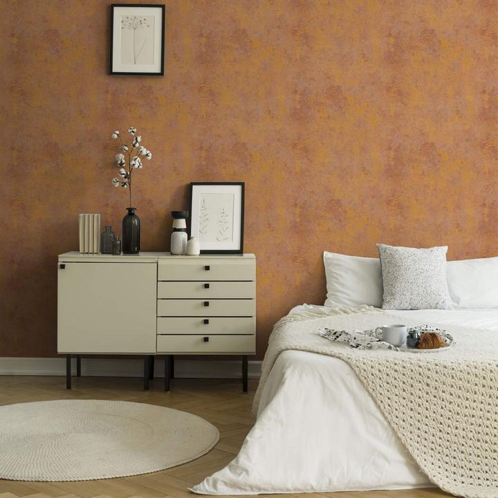 Produktbild Livingwalls New Walls Urban Grace Vintage Uni Optik, orange (53 x 1005 cm)