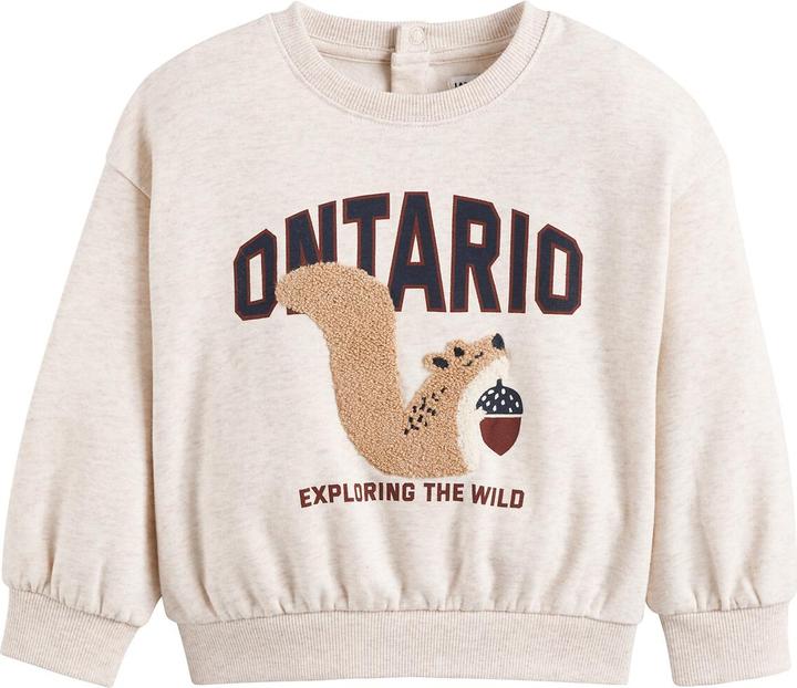 La Redoute Collections Sweatshirt mit Rundhals und Eichhörnchen-Motiv