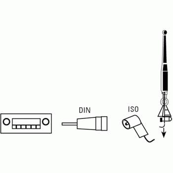 Actual product image Hama Car antenna adapter, plug DIN - coupling ISO