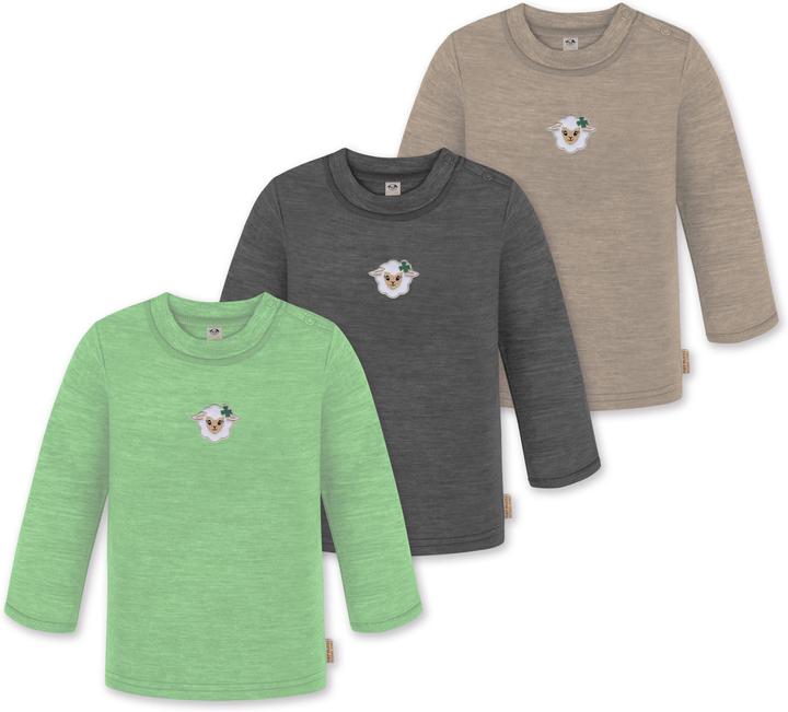 Actual product image Normani 3-pack baby merino longsleeve "Taupo" - 9475 (62)