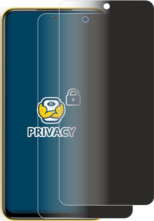 Productafbeelding BROTECT Anti-spionnetje privacyfolie Beschermfolie tegen blauw licht (2 Stuk, Xiaomi Poco M3 Pro 5G)