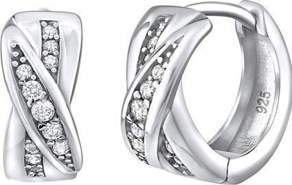Silvego Timeless round earrings with zircons Calypso QRE438K