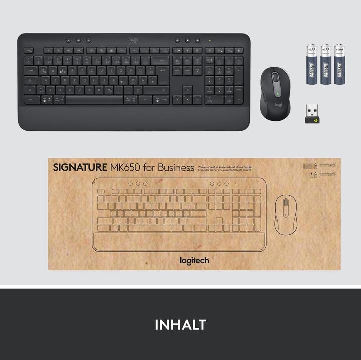 Actual product image Logitech MK650 Signature for Business (US, Wireless)
