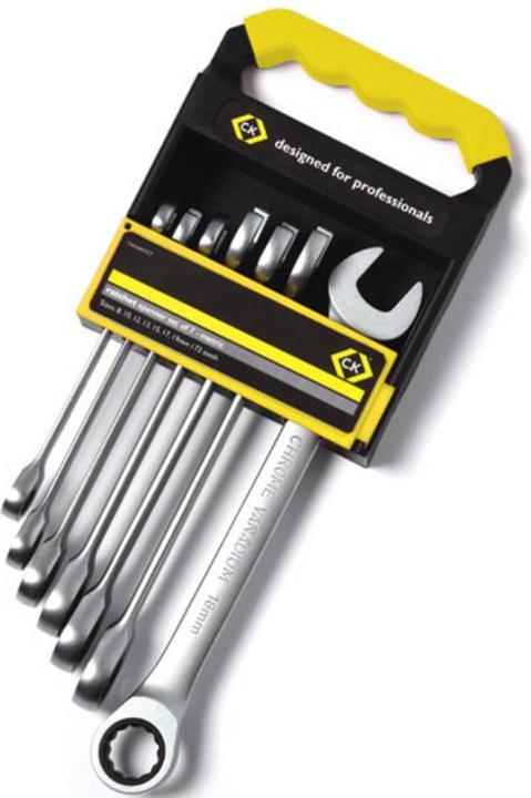 Produktbild C.K Magma C.K Ratchet Spanner Set, metric, 7 piece (8 mm, 10 mm, 12 mm, 13 mm, 15 mm, 17 mm, 19 mm)