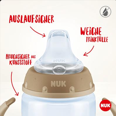 Produktbild NUK Disney Winnie Puuh First Choice Trinklernflasche Temperature Control, 150ml, 6-18 Monate, ros... (150 ml)