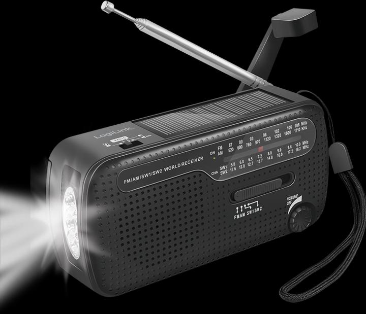 Produktbild LogiLink Dynamo-Handkurbel-Radio (UKW, MW, KW)