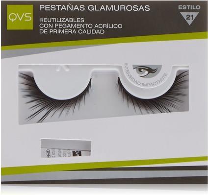 Actual product image QVS Glamour Lashes Fluttering Feathers False Eyelashes with Eyelash Glue (Artificial eyelashes)