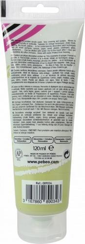 Actual product image Pebeo Decocrème Matt acrylic paint (Olive green, 120 ml)