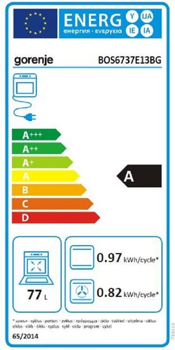 Label énergétique Gorenje BOS 6737 E13BG