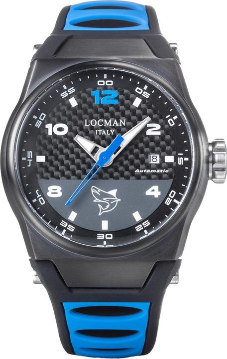 Produktbild Locman Italy Herrenuhr Mare blau/schwarz Automatik Ref. 0556 (Analoguhr, 44 mm)