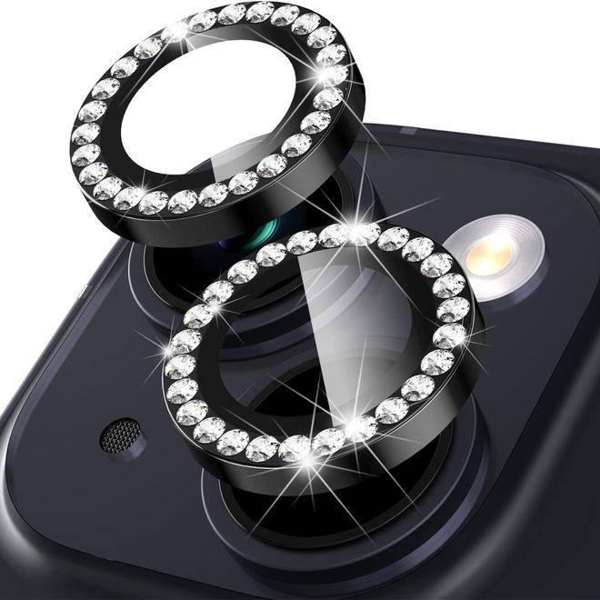 Image du produit MU Style Perles de verre Couverture de caméra (1 pièce(s), Apple iPhone 15 Plus, Apple iPhone 15)