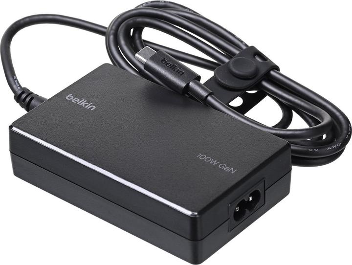 Actual product image Belkin USB-C GaN power supply 100W Power Delivery black INC016vfBK (100 W)