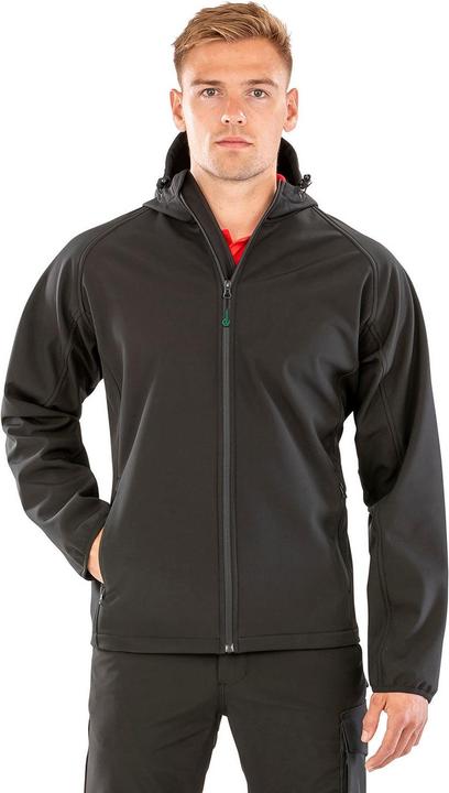 Actual product image Result Mens Hooded 3 Layer Printable Soft Shell Jacket (M)