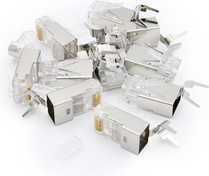 Actual product image Digitus RJ45 kištukas Cat.6A, ekranuotas (AWG 22-24 kabeliams) 10 vnt. (CAT6a)