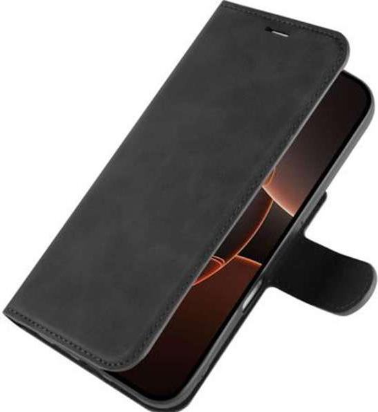 Immagine prodotto Just in Case Custodia a libro Premium in pelle di maiale nera per Apple iPhone 16 Pro (Apple iPhone 16 Pro)