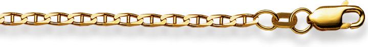 Produktbild Natsumi Schmuck Halskette Gelbgold 18K/750 Marine Panzer 2.4mm (750/18 K Gelbgold, 45 cm)