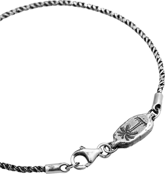 Produktbild Haze & Glory Armband Herren Kordelkette - Paradise 925 Silber oxidiert (21 cm, 925er Sterling Silber)