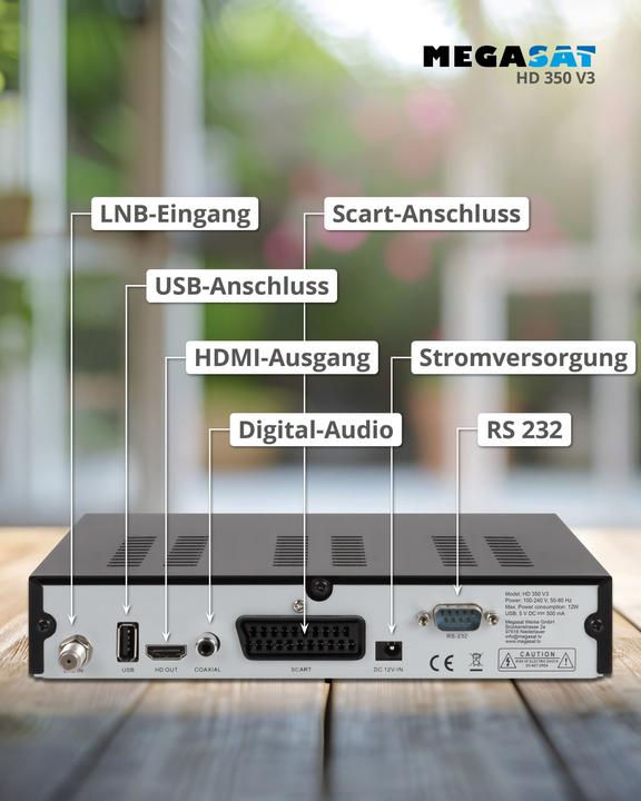 Actual product image Megasat HD 350 V3 - Satellite TV Receiver (4000 GB, DVB-S, DVB-S2)
