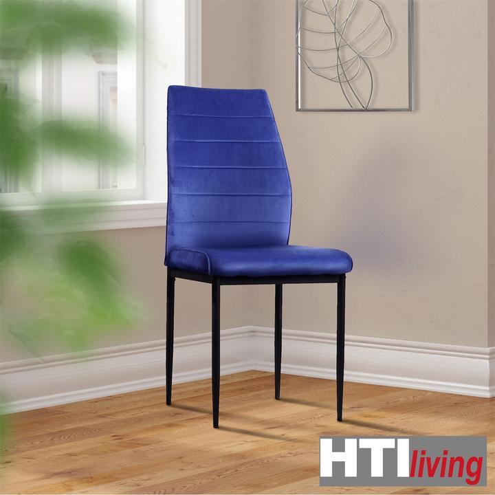 Produktbild HTI-Living Esszimmerstuhl Madison Velvet 4er-Set Blau