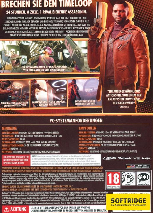 Produktbild Bethesda Deathloop (PC, DE)