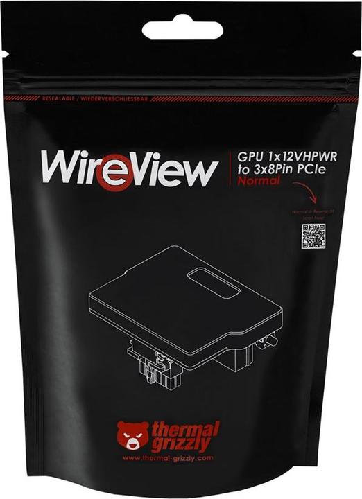 Produktbild Thermal Grizzly WireView GPU, 1x 12VHPWR auf 3x 8Pin PCIe - Normal