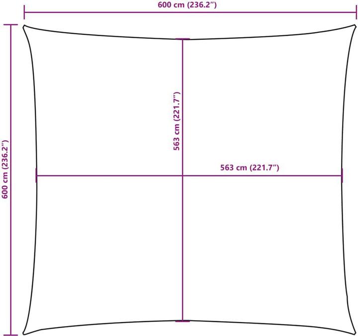 Produktbild VidaXL Sonnensegel (600 x 600 cm)