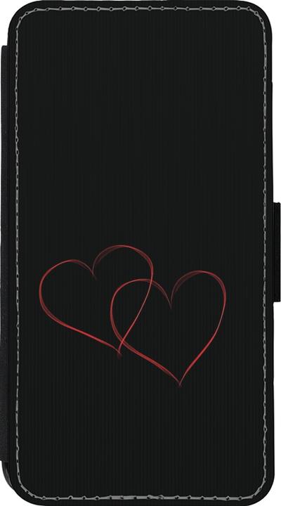 Produktbild PhoneLook Hülle Wallet schwarz Valentine 2023 attached heart (Apple iPhone 13 mini)