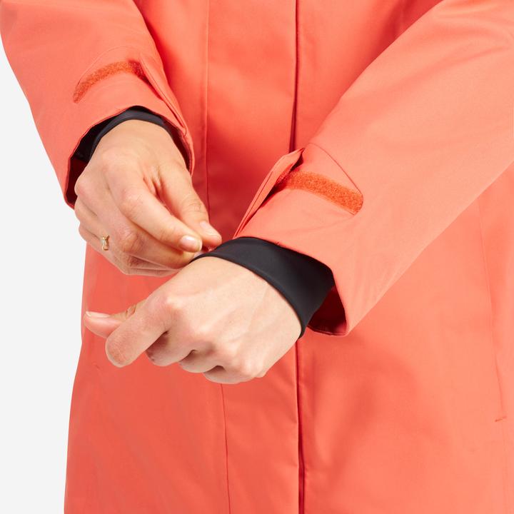 Produktbild Tribord Women’s long waterproof raincoat - Sailing 500 brick (XS)