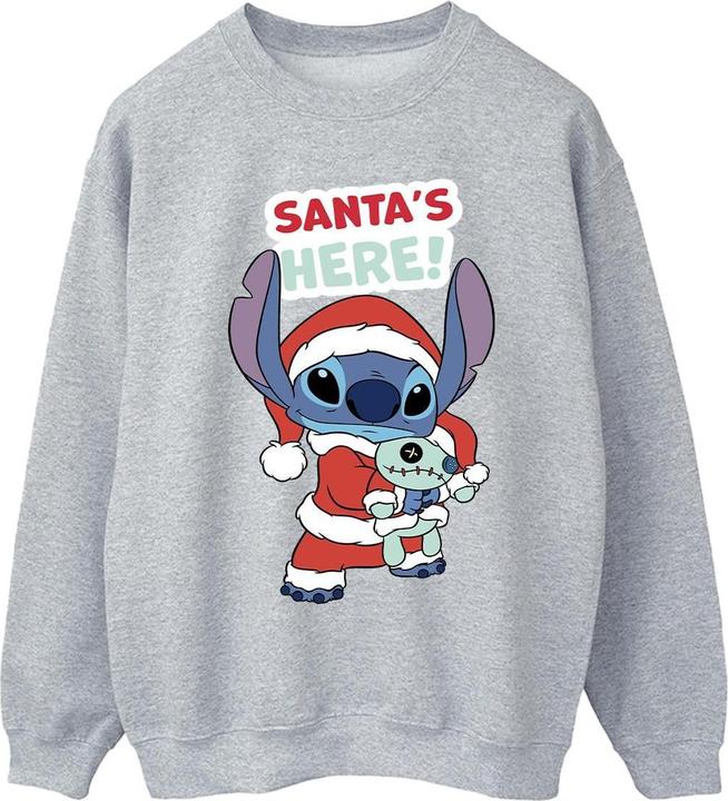 Actual product image Disney Mens Lilo & Stitch Santa's Here Sweatshirt (3XL)