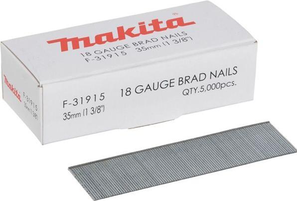 Actual product image Makita Upset head nail Brads 35 mm 5000 pieces galvanized ( F-31915 ) for nailer DBN500/AF50