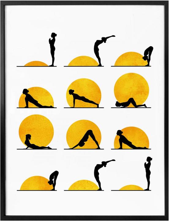 Image du produit Trenddeko Yoga La salutation du soleil (24 x 30 cm)