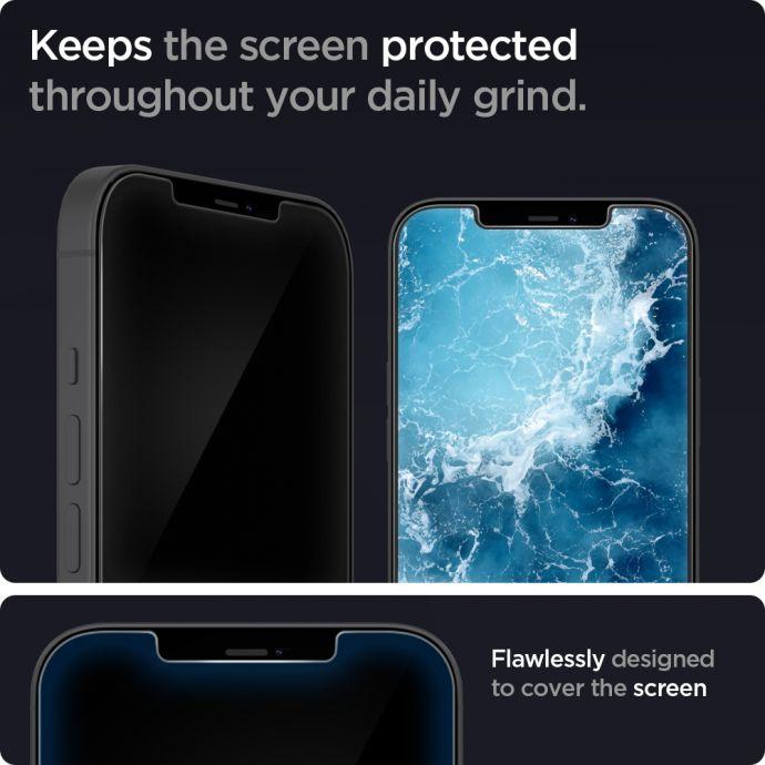 Actual product image Spigen Tempered glass PLAYS GLAS.TR ANTIBLUE IPHONE 12 MINI (1 Piece, Apple iPhone 12 mini)
