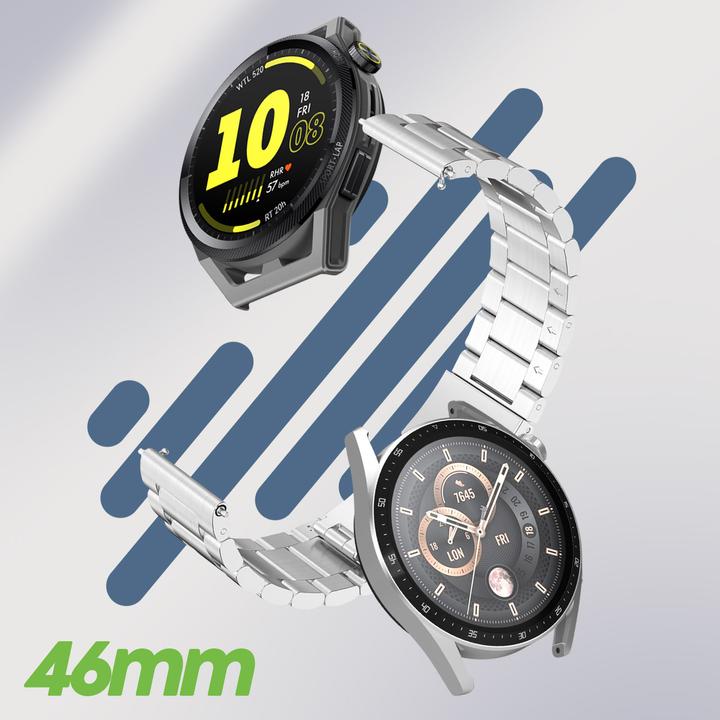 Image du produit Avizar Bracelet de remplacement (Acier inoxydable, Huawei Watch GT 3 (46 mm), Huawei Watch GT Runner)