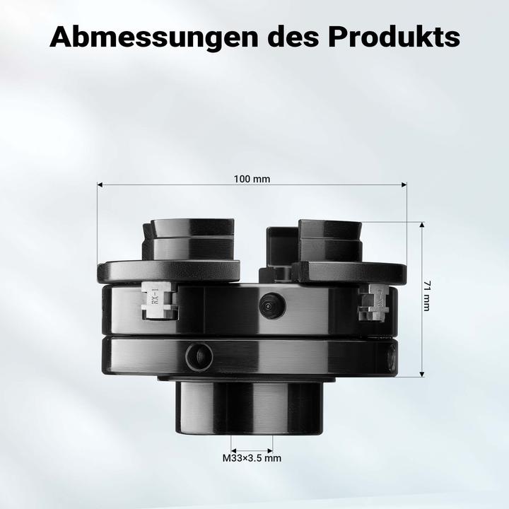 Actual product image Wiltec Replacement lathe chuck Lathe chuck M33 x 3.5 jaw chuck