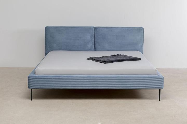 Produktbild Kare Design Bett East Side Cord Blau 180x200cm (180 x 200 cm)