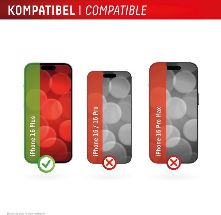 Productafbeelding Displex Premium glas, volledig gepantserd glas (1 Stuk, Apple iPhone 16 Plus)