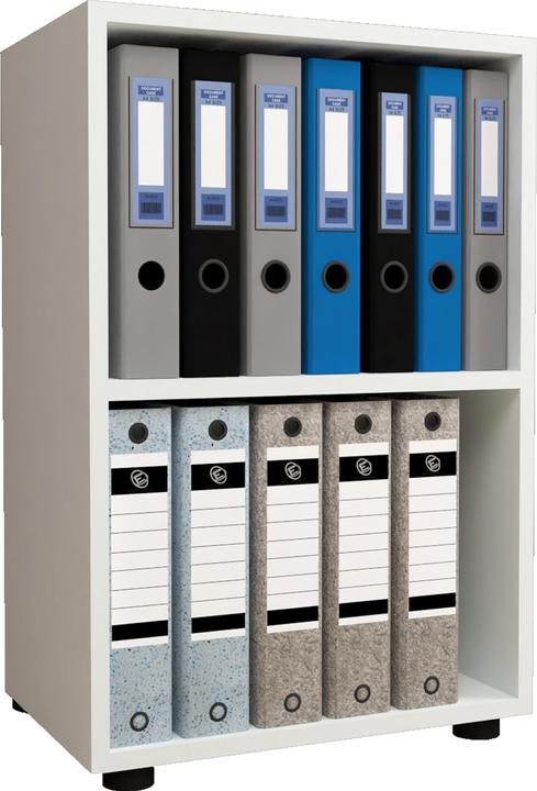 Produktbild VCM Holz Büro Stand Regal Bücher Ordner Aktenregal Ordnerregal Bücherregal Ulas 2f (49 x 32 x 74 cm)