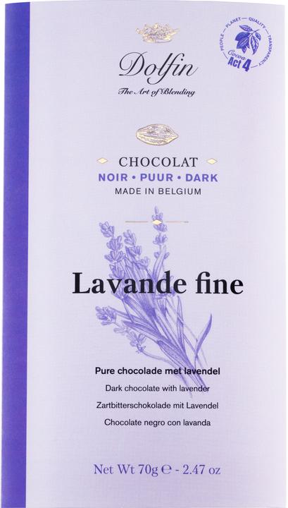 Produktbild Dolfin Dunkle Schokolade - Lavendel (87 g)