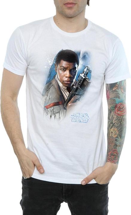 Actual product image Star Wars Mens The Last Jedi Finn Brushed T-Shirt (XXL)