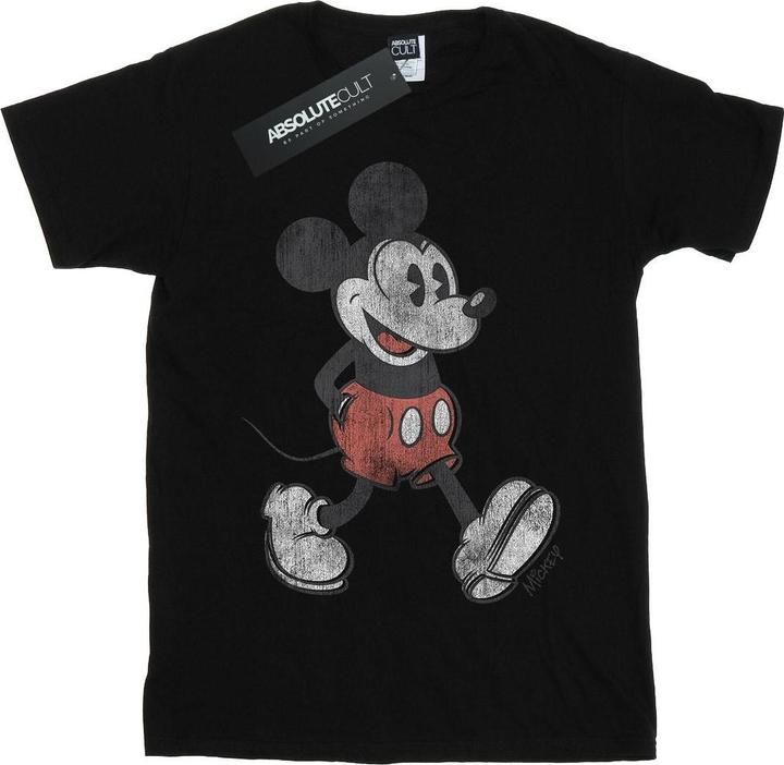 Actual product image Disney Girls Mickey Mouse Walking Cotton T-Shirt (140, 146)