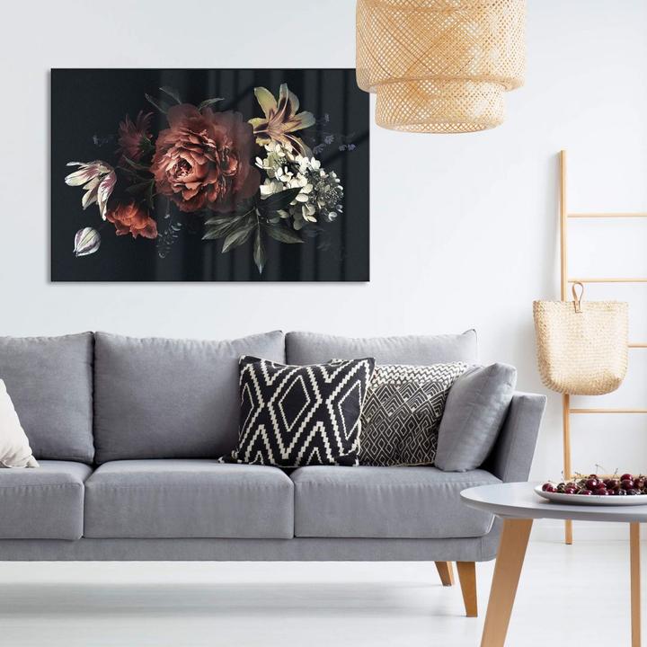 Image du produit Trenddeko Bouquet de fleurs rouge (200 x 130 cm)